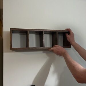 Urban Outfitters Wood Cubby Wall Shelf NWT